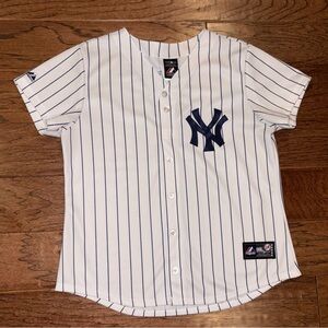 New York Yankees Derek Jeter Jersey Majestic Youth Large